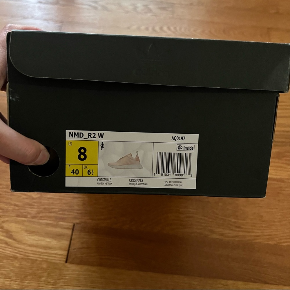Adidas NMD R2 Ash Pearl White Boost Running Shoes Size 8 - Picture 4 of 7